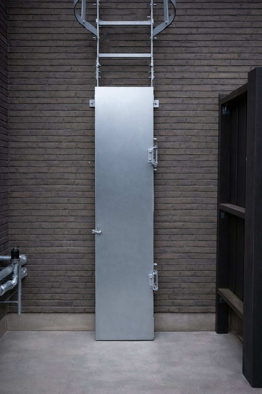 NY Galvaniseret Stål Adgangsdør På Bygning